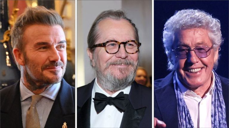 David Beckham, Gary Oldman and Roger Daltrey knighted in King’s Birthday Honours